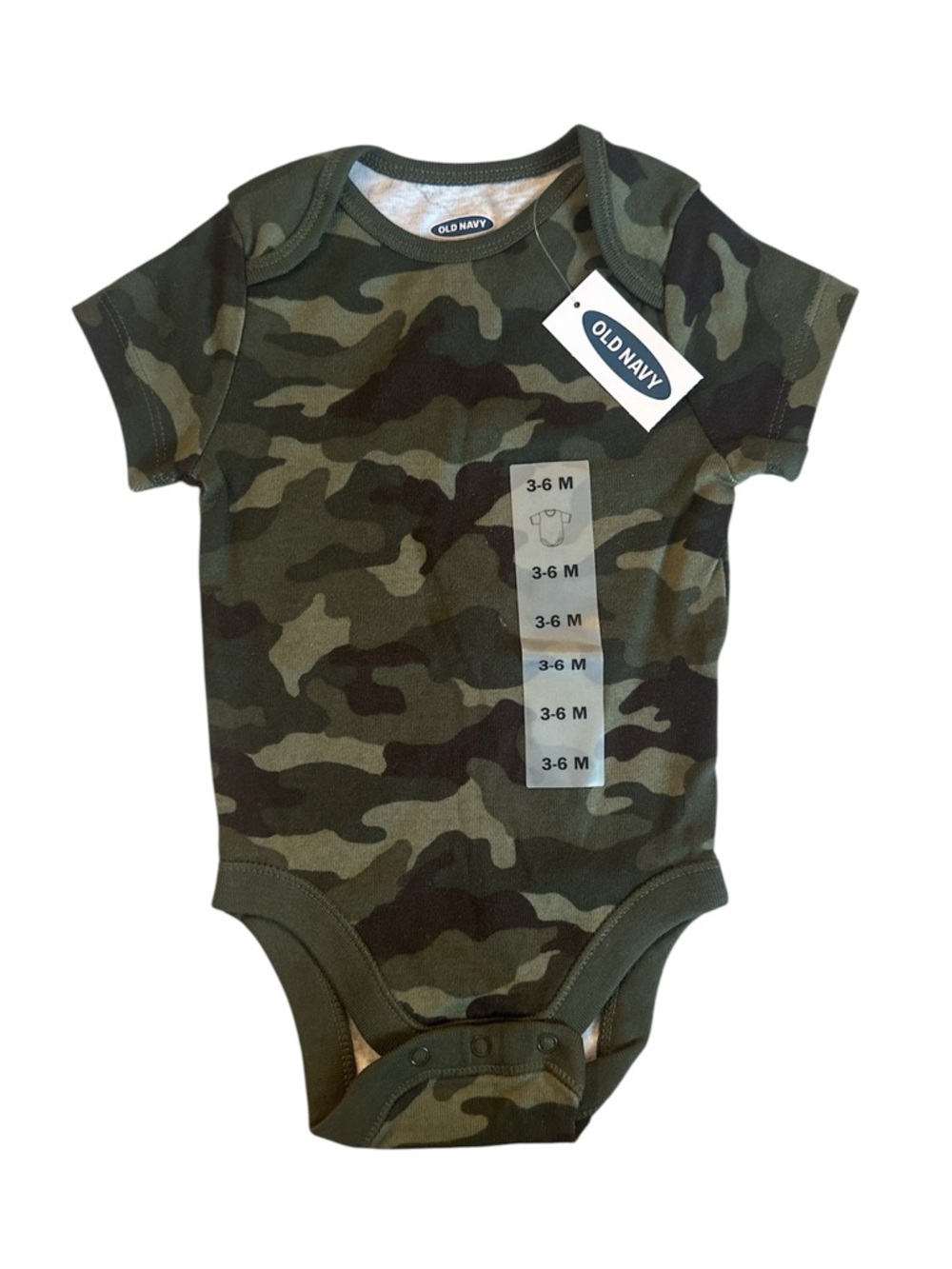 Old Navy Baby Camo Print Short-Sleeve Bodysuit - Size 3-6M NWT